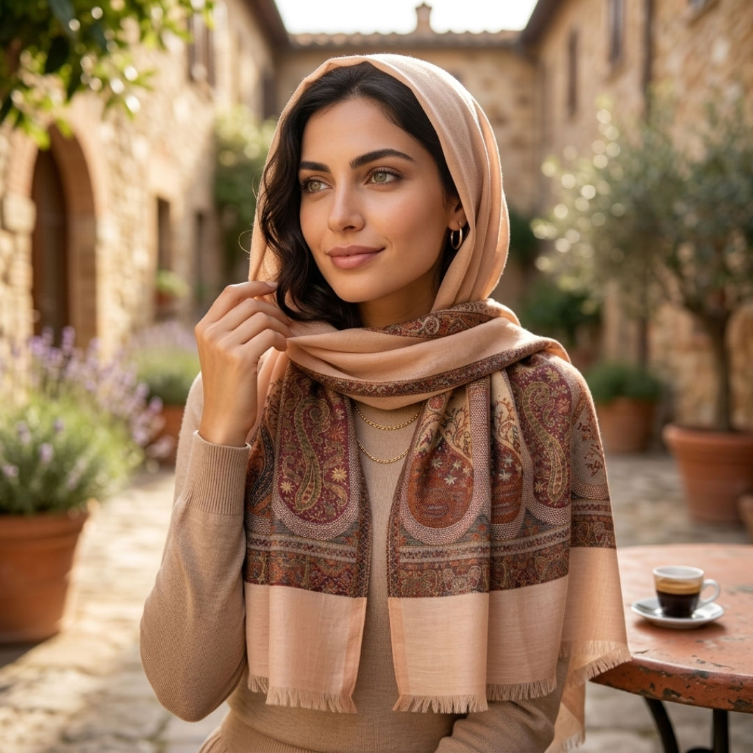 Light Peach Hijab Scarf